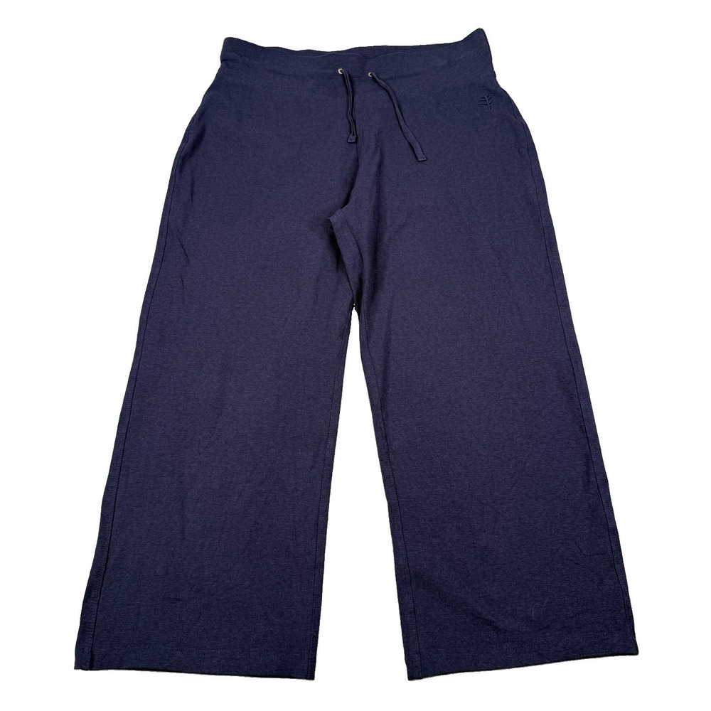 Coolibar Pants Womens Small Navy Windley Beach Capri UPF 50 Sun Protection 01347